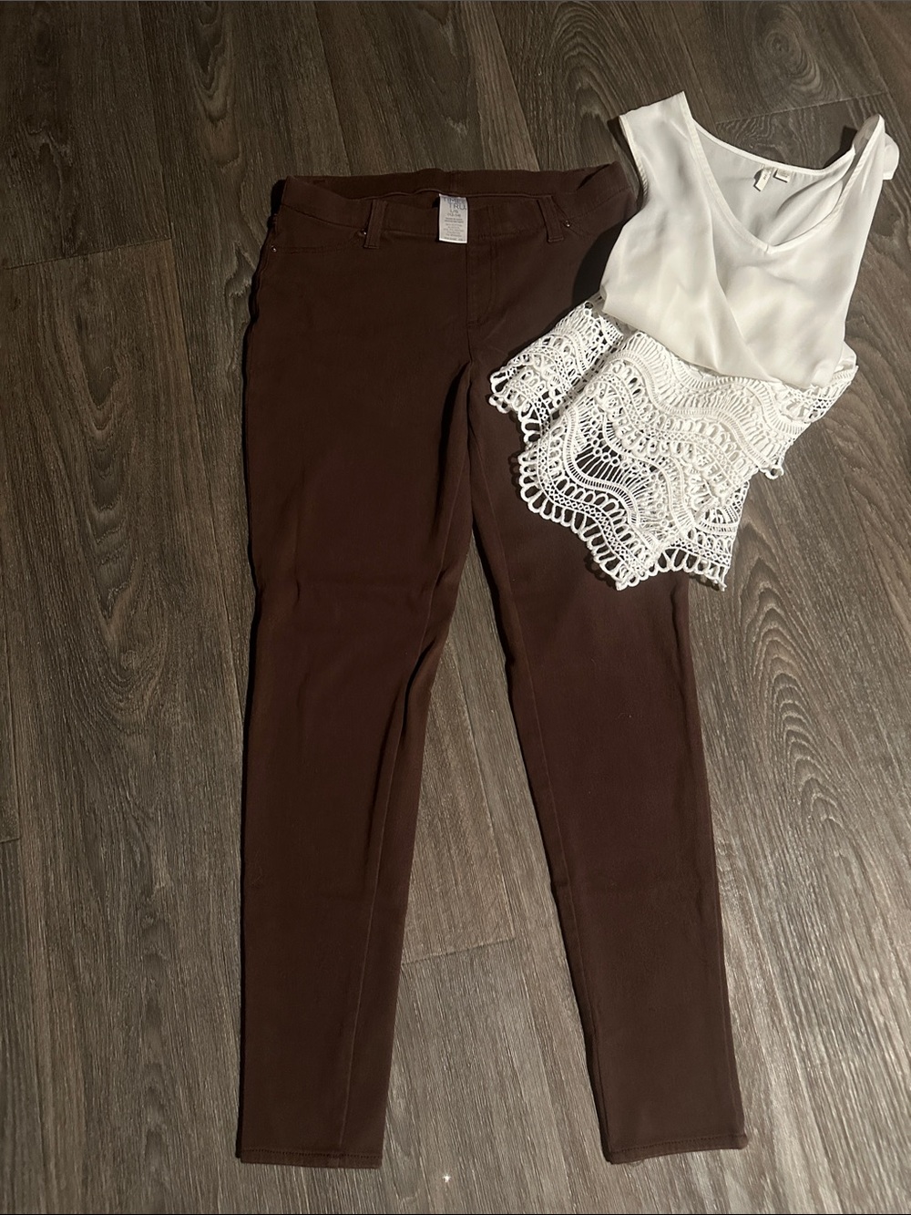 Time and Tru Brown Skinny Ponte Pants
